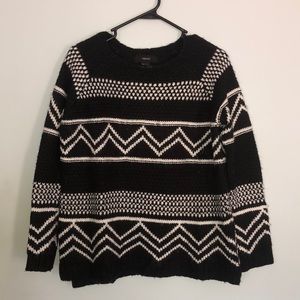 Forever 21 black and white sweater